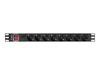 Picture of Lanberg PDU Steckdosenleiste 19" 1U 8x Schuko 2m schwarz
