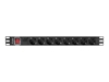 Picture of Lanberg PDU Steckdosenleiste 19" 1U 8x Schuko 2m schwarz