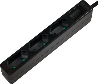 Изображение Listwa zasilajca LogiLink 3 gniazda 1.5 m czarna (LPS229B)