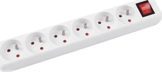 Picture of Listwa zasilajca Office Products przeciwprzepiciowa 6 gniazd 1.5 m biaa (13116141-14)