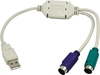 Picture of Logilink Adapter USB to PS/2 x2 : 2x Mini DIN 6-pin FM, USB M