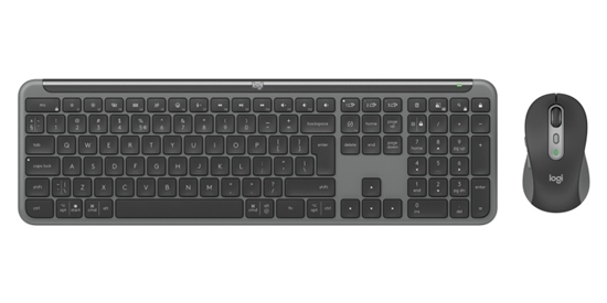 Изображение Logitech Signature Slim Combo MK950 for Business Wireless Keyboard + Mouse, US Int, Graphite