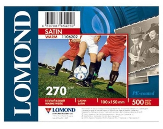 Изображение Lomond Premium Photo Paper Satin 270 g/m2 10x15, 500 sheets, Warm