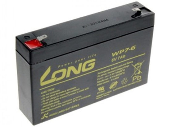 Picture of LONG 6V 7AH LEAD-ACID BATTERY F1 (WP7-6)