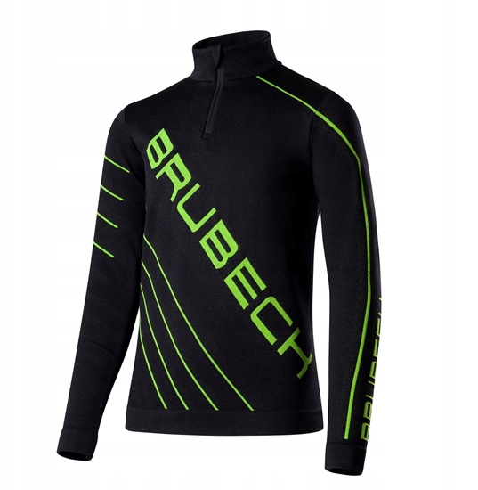 Picture of LS1636J Bluza pikarska z krótkim ekspresem DRY JUNIOR czarny/neonowy 128/134