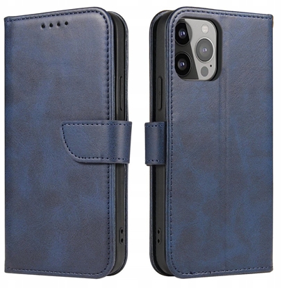 Attēls no Magnet Case etui Samsung Galaxy S23 Ultra pokrowiec z klapk portfel podstawka niebieskie