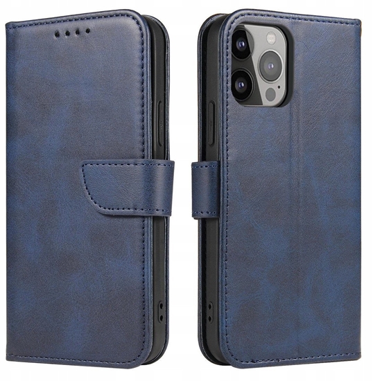 Picture of Magnet Case etui Samsung Galaxy S23 Ultra pokrowiec z klapk portfel podstawka niebieskie