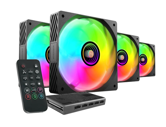 Picture of Mars Gaming MFSI4KIT 4x PC Fan Kit 120mm ARGB