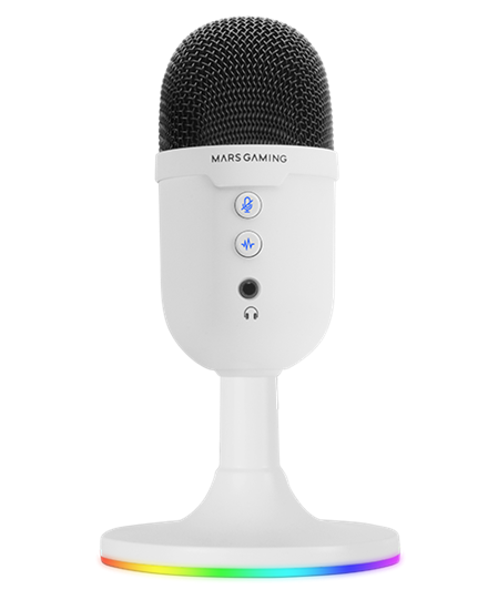 Picture of Mars Gaming MMICCXW High Definition ENC Desktop Cardioid Microphone USB / ARGB