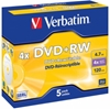 Изображение Matricas DVD+RW SERL Verbatim 4.7GB 4x 5 Pack Jewel