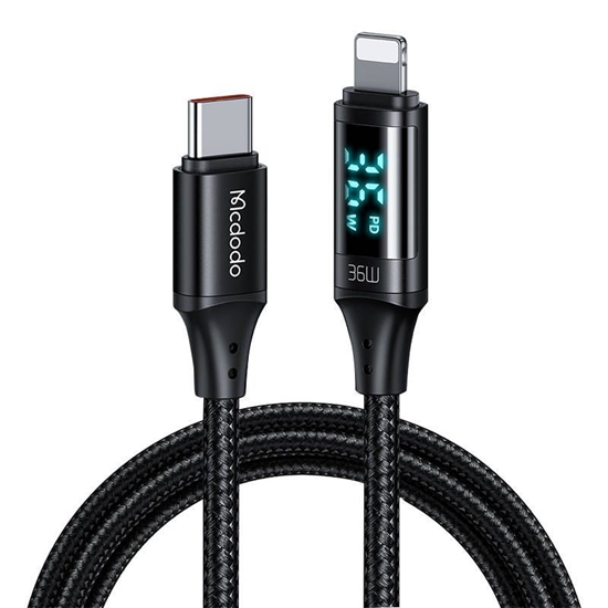 Picture of Mcdodo Cable Mcdodo CA-1030 USB-C to Lightning, 36W, 1.2m (black)