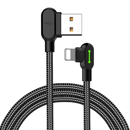 Picture of Mcdodo USB to Lightning cable, Mcdodo CA-4673, angled, 1.8m (black)