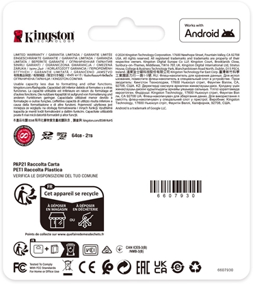 Изображение Karta Kingston Canvas Select Plus MicroSDXC 128 GB UHS-I/U1 A1 V10 (SDCS3/128GBSP)