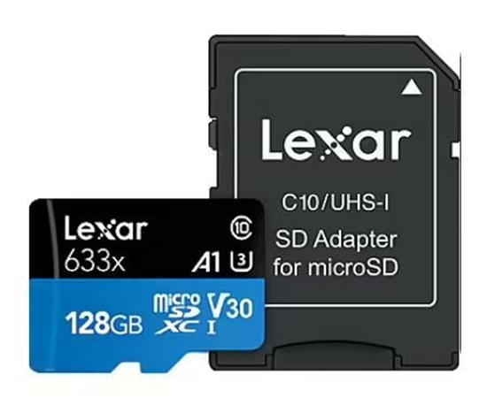 Picture of MEMORY MICRO SDXC 128GB UHS-I/W/A LMSBLPL128G-BNANG LEXAR
