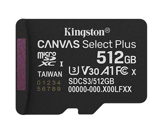 Picture of Atmiņas karte Kingston MicroSDXC 512GB Canvas Select Plus bez adaptera