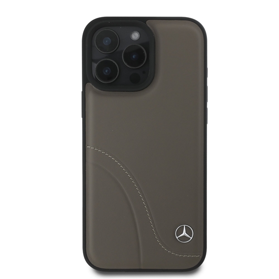 Picture of Mercedes Curved Stitches Leather Case for Apple iPhone 16 Pro