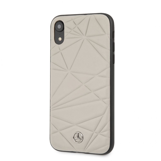 Picture of Mercedes-Benz Apple iPhone XR Twister Genuine Leather Hard Case Grey