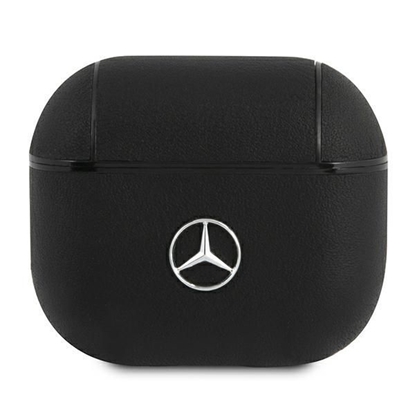 Picture of MEA3CSLBK Mercedes Leather Case for AirPods 3 Blac