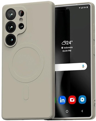 Attēls no Mercury MagSafe Semi-Silicone Sam S25    Ultra S938 kamienny /stone