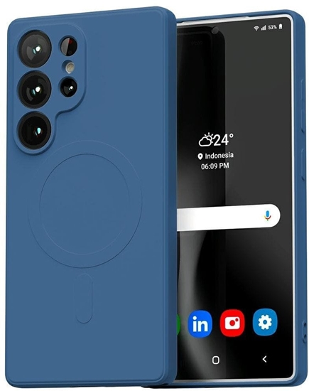 Изображение Mercury MagSafe Semi-Silicone Sam S25    Ultra S938 niebieski /blue