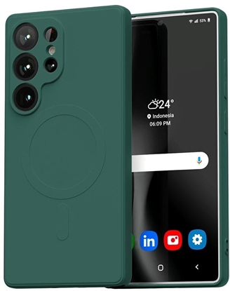 Attēls no Mercury MagSafe Semi-Silicone Sam S25    Ultra S938 zielony /green