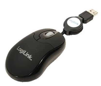 Изображение Logilink Maus USB Mini optisch  800dpi m. Kabeleinzug
