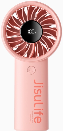 Picture of Mini wentylator Jisulife Handheld Fan Life4 3600mAh przenony wiatraczek USB - róowy