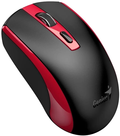 Изображение Mysz bezprzewodowa, Genius ECO-8150, czarno-czerwona, optyczna, 1200DPI