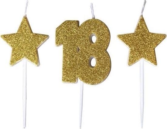 Picture of MK TRADE wieczki urodzinowe z gwiazdkami 18 SH-588-18