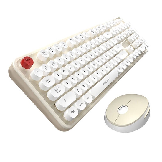 Picture of MOFII Wireless keyboard + mouse set MOFII Sweet 2.4G (White-Beige