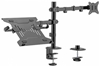 Picture of Monitora stiprinājums Gembird Adjustable Desk Mount with Monitor Arm and Notebook Tray 