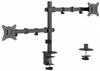 Изображение Monitora stiprinājums Gembird Adjustable Desk Mounted Double Monitor Arm