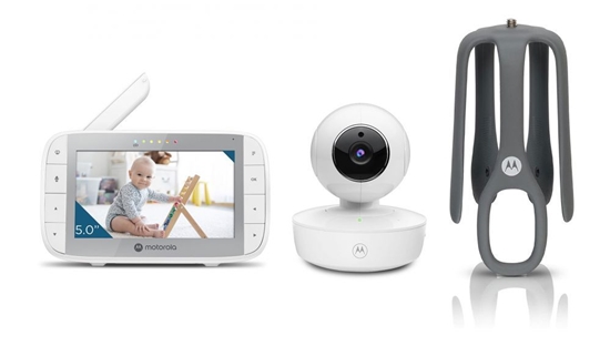 Изображение Motorola Portable Video Baby Monitor with Flexible Crib Mount VM55 5.0" White