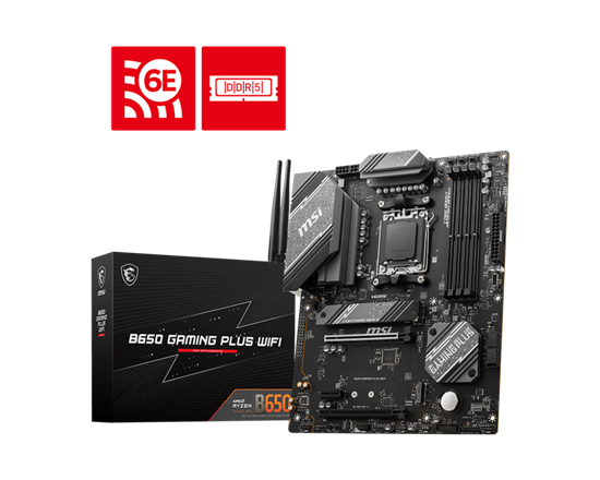 Picture of MSI B650 GAMING PLUS WIFI motherboard AMD B650 Socket AM5 ATX