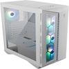 Picture of MSI MPG GUNGNIR 110R WHITE Mid Tower Gaming Computer Case 'White, 4x 120mm ARGB Fan, 1 to 6 ARGB Control board, USB Type-C, Tempered Glass, Center, ATX, mATX, mini-ITX'
