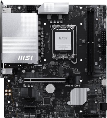 Attēls no Mainboard|MSI|Intel H810|LGA1851|Micro-ATX|Memory DDR5|Memory slots 2|PROH810M-B