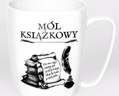 Attēls no Nadwyraz.com Kubek ceramiczny bia³y Mól ksi±¿kowy (494124) - 5901005001076