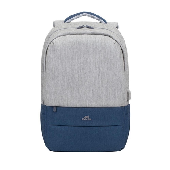 Изображение NB BACKPACK ANTI-THEFT 17.3"/7567 GREY/DARK BLUE RIVACASE