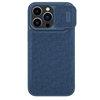 Picture of Nillkin - Nillkin Qin Cloth Pro Case Case for iPhone 14 Pro Max Camera Cover Holster Cover Flip Case Blue