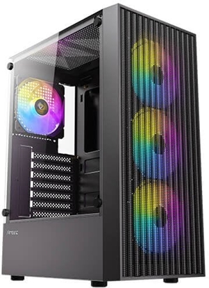 Attēls no Antec AX27 RGB Elite PC case Midi Tower Gaming ATX, black