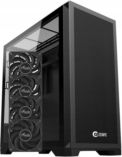 Изображение Obudowa do komputera ZENPC Z9 Mesh Black 4x Fander P12 PWM PST