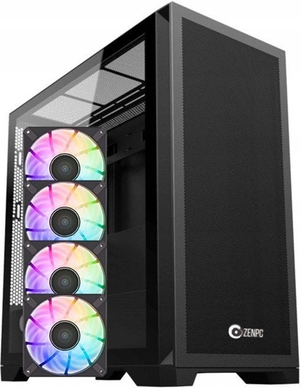 Изображение Obudowa do komputera ZENPC Z9 Mesh Black 4x Fander P12 PWM PST ARGB