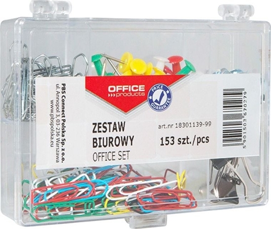 Изображение Office Products ZEST.BIUR. OFFICEPRODUCTS PLASTIKOWE PUDEKO (PINEZKI,KLIPY,SPINACZE) MIKS153SZT 18301139-99
