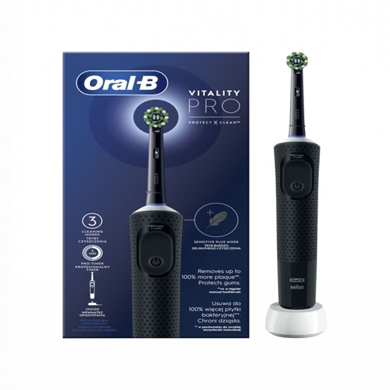 Picture of Oral-B | Electric Toothbrush | D103 Vitality Pro | Rechargeable | For adults | Number of brush heads included 1 | Number of teeth brushing modes 3 | Black