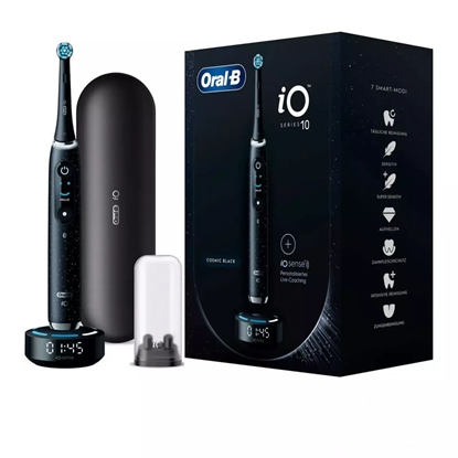 Attēls no Oral-B Electric Toothbrush iO Series 10 Rechargeable, For adults, Number of brush heads included 1, Cosmic Black, Number of teeth brushing modes 7