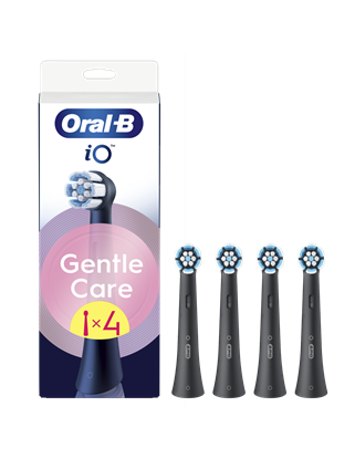 Attēls no Oral-B Replaceable toothbrush heads | iO GentleCare | Heads | For adults | Number of brush heads included 4 | Black