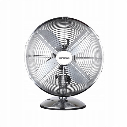 Изображение Orava SF-100 X stolní oscilující ventilátor, 3 stupn rychlosti, oscilace doprava a doleva, stíbrná