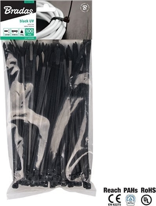 Изображение Organizer Bradas OPASKA PLASTIKOWA CZARNA 4,8 x 280mm 100szt