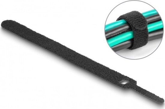 Picture of Delock Hook-and-loop cable tie L 150 x W 12 mm black 10 pieces