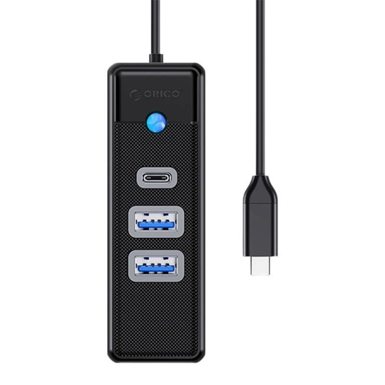 Picture of Orico Orico Hub USB-C to 2x USB 3.0 + USB-C, 5 Gbps, 0.15m (Black)